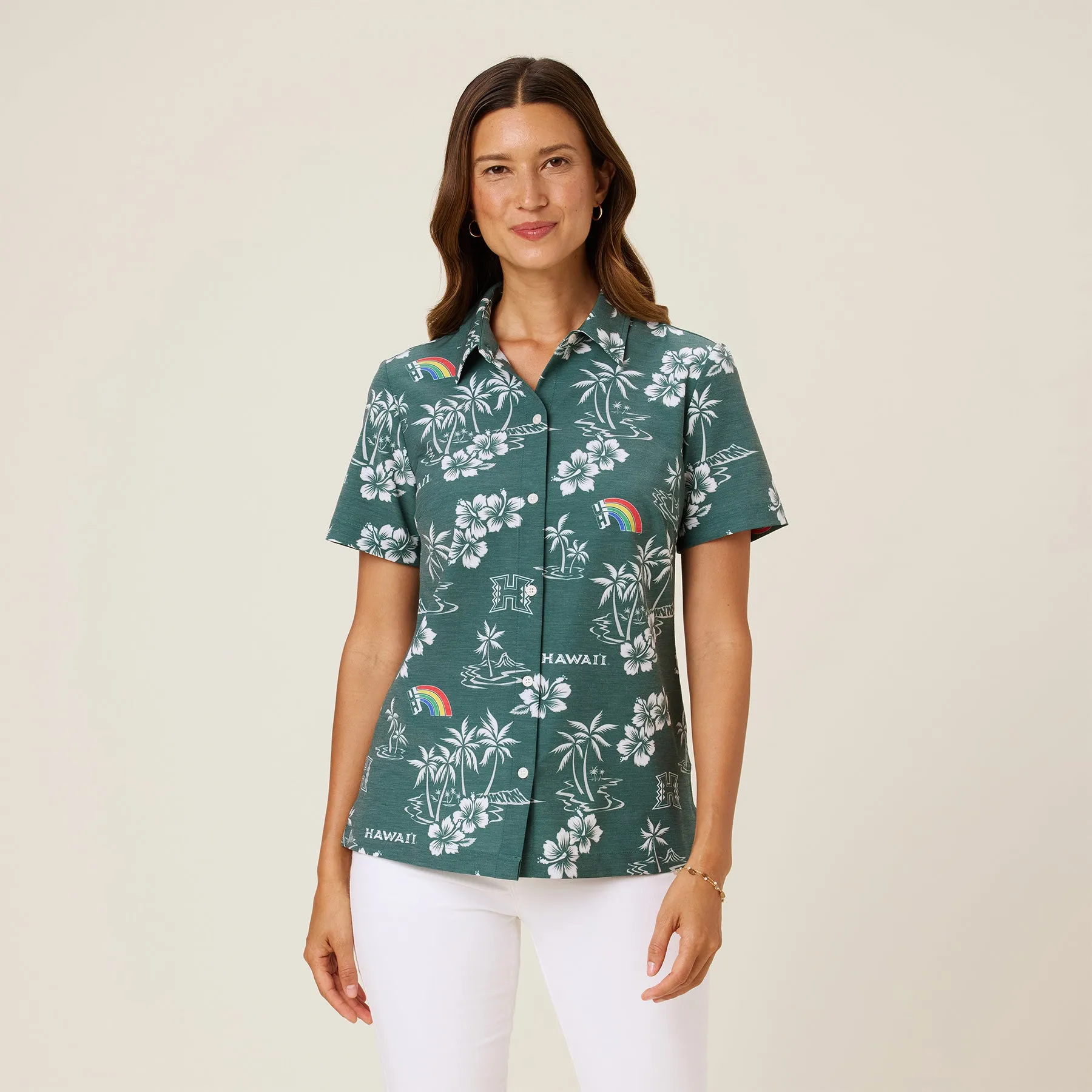 WOMEN'S UNIVERSITY OF HAWAI'I GAME DAY PERFORMANCE BUTTON FRONT