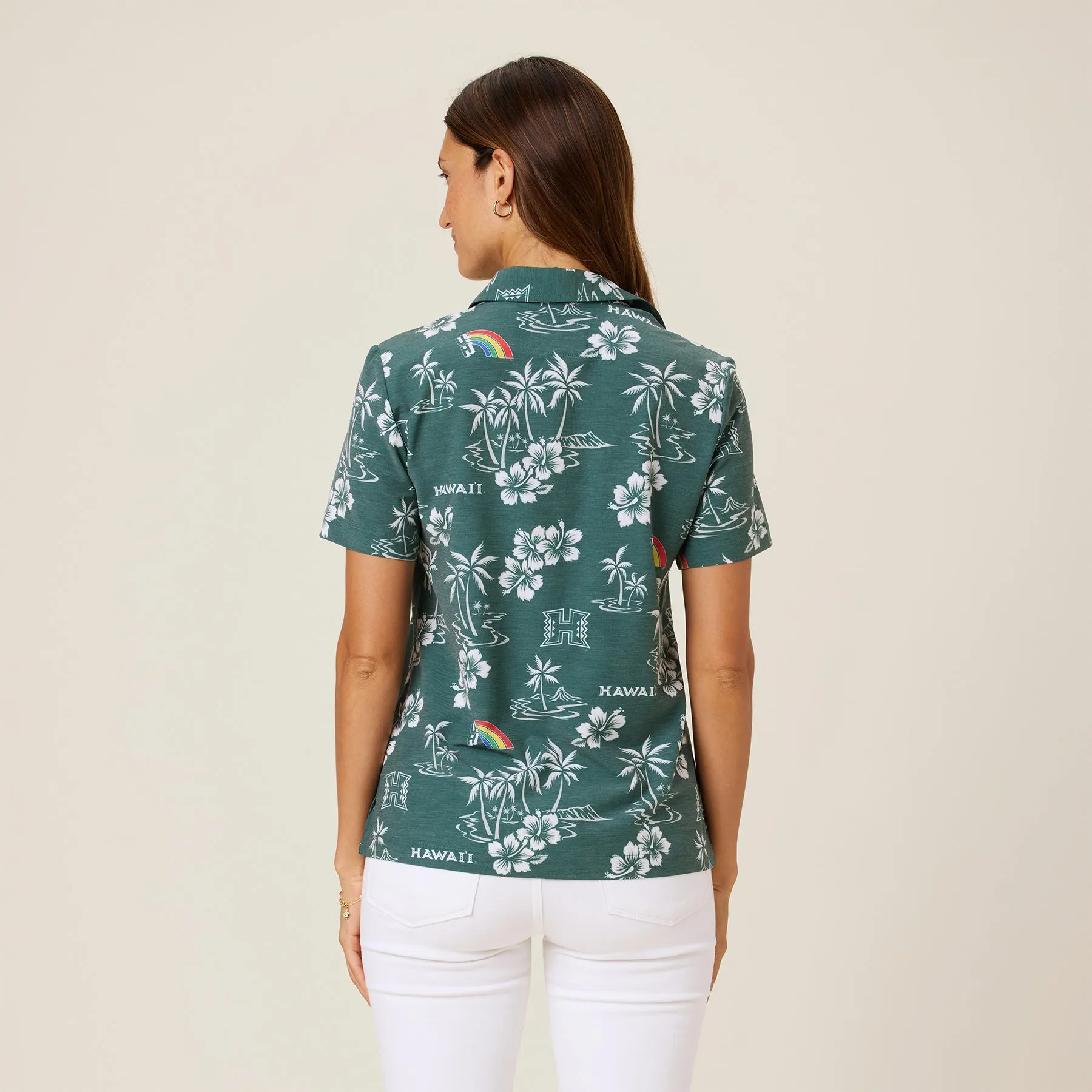 WOMEN'S UNIVERSITY OF HAWAI'I GAME DAY PERFORMANCE BUTTON FRONT
