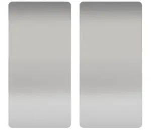 Xlerator 89S Anti Microbial Wall Guards - Brushed Stainless Steel - Set of 2