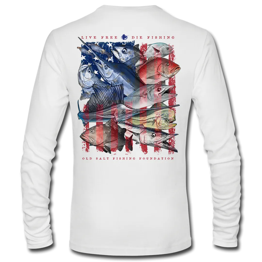 YOUTH Live Free - Saltwater Long Sleeve Performance Shirt